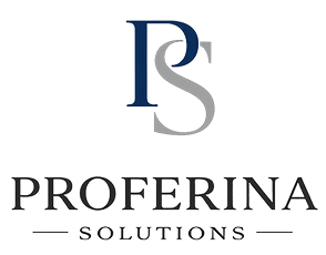 Proferina Solutions Logo Navy Blue Silver 2